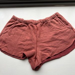 Burnt orange aerie lounge shorts